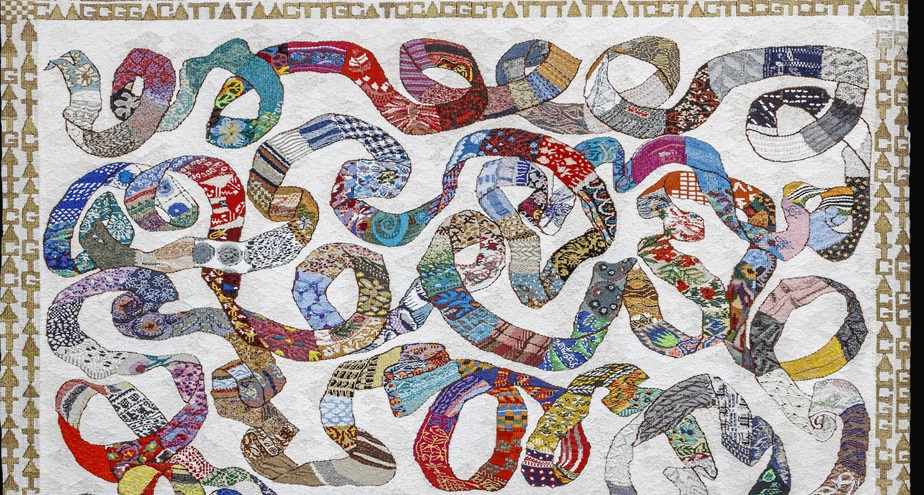 Woven tapestry resembling a ribbon